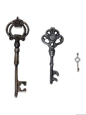 Assorted Key Items Bottle Opener + Decorative Craft Piece + Jewel Necklace Charm